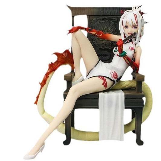 Arknights Nian Le Xiaoyao Qipao Dragon Girl Game Anime Figure Beautiful Girl Hand