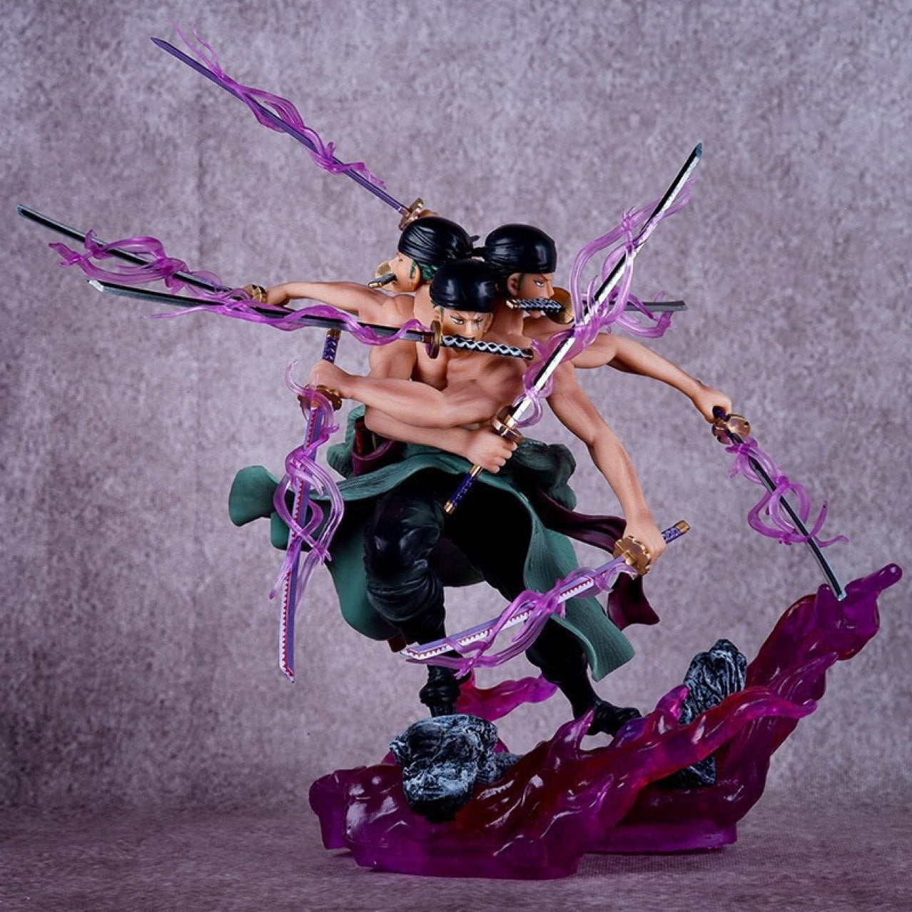 HH One Piece - Nine Sword Style Zoro - Ashura Three Heads Six Arms - Interchangeable Head Figure