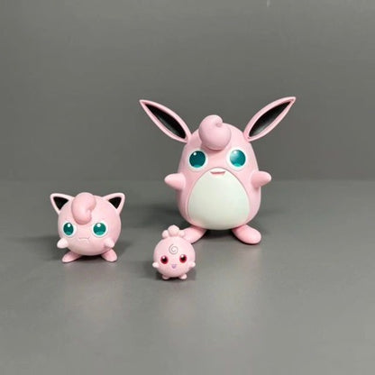 Kemono Figure Pokemon Jigglypuff Evolution Set Model Toy Pet Figure