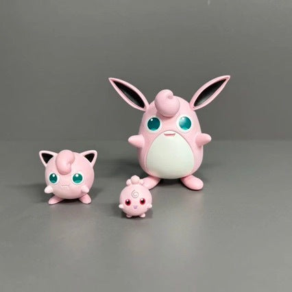 Kemono Figure Pokemon Jigglypuff Evolution Set Model Toy Pet Figure