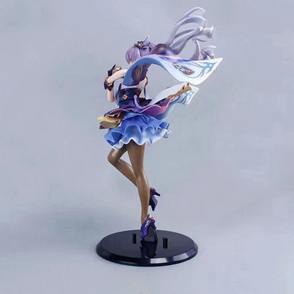 Anime Girl Keqing Thunderbolt Fast Rain Figure Anime Game Model Figure
