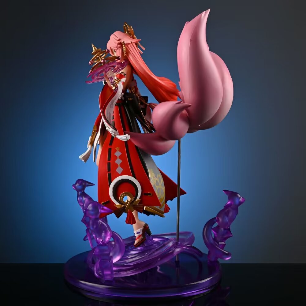 Genshin Impact Yae Miko Figure, Fox Form, Shrine, GK Model