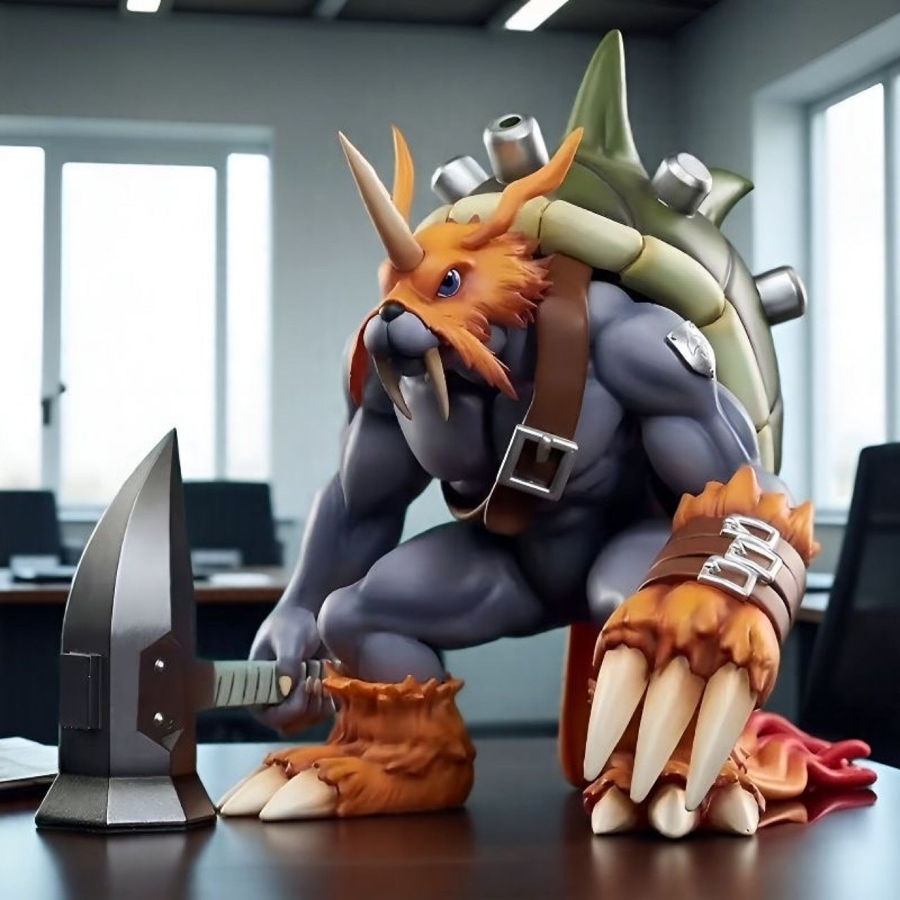 [SSS+ Premium] Zudomon Digimon Anime Figure Battle Greymon Adventure Toy