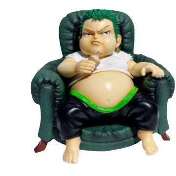 Fatty Series One Piece Fat Zoro Drinking on Sofa Seated Boxed Figure
