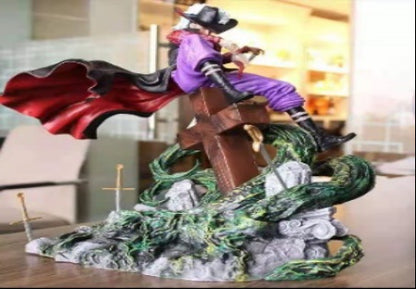 One Piece Warlord Mihawk Zoro Anime GK Model Figure Statue