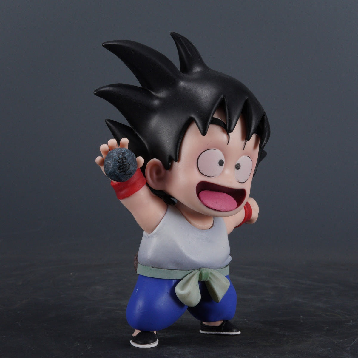 Super Saiyan Q Version Childhood Derpy Krillin Funny Goku Desktop Model Boxed Figure