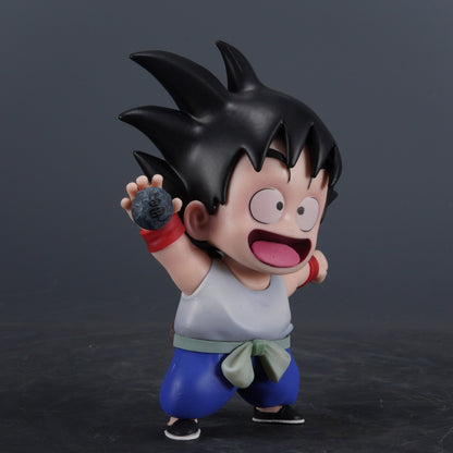 Super Saiyan Q Version Childhood Derpy Krillin Funny Goku Desktop Model Boxed Figure
