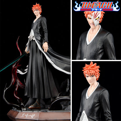 Anime GK Bleach Kurosaki Ichigo Hollow Mask Dual Head Sculpt Model Figure