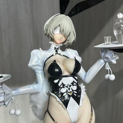 Nier Automata 2B Bunny Girl Black Stockings Suspender Desktop Figure Statue