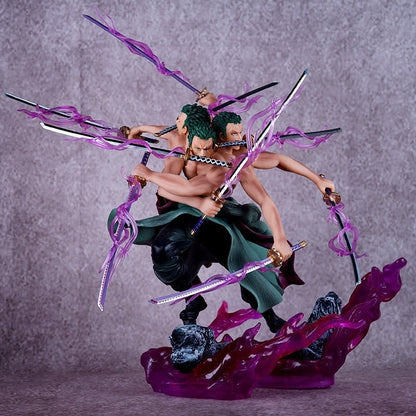HH One Piece - Nine Sword Style Zoro - Ashura Three Heads Six Arms - Interchangeable Head Figure