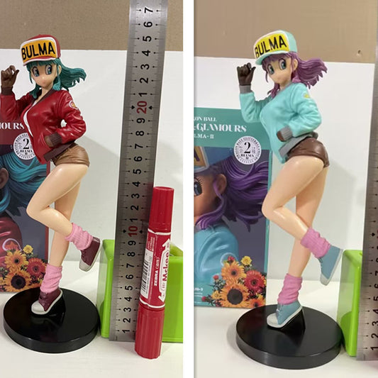 LL Super Saiyan Shining Charm & Bulma Casual Wear Red Blue Clothes Model Figure Boxed