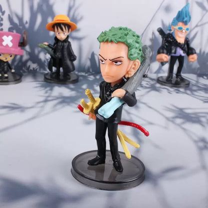 One Piece Blind Box Black Pirate King Figure Luffy Zoro Desktop Cake Ornament