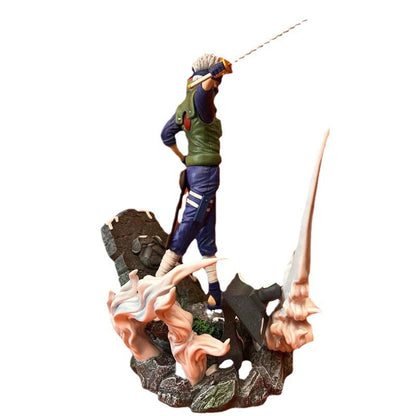 Large-Scale Kakashi with Sword GK Naruto Light-Up Kakashi Figure Model Statue