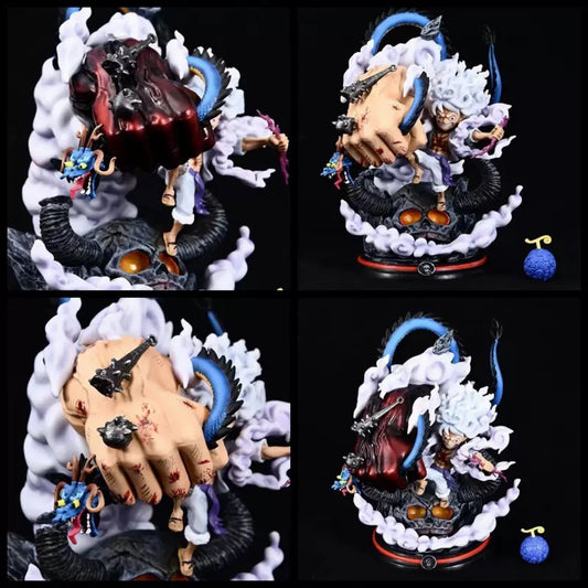 One Piece GK Tianhui Onigashima Arc Gear 5 Nika Luffy Light-Up Statue Model Boxed Figure
