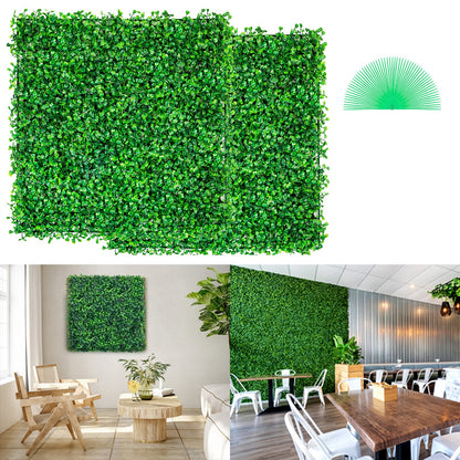 VEVOR Artificial Boxwood Panels, Boxwood Hedge Wall Panels,  10" x 10" / 12 PCS / UV Boxwood