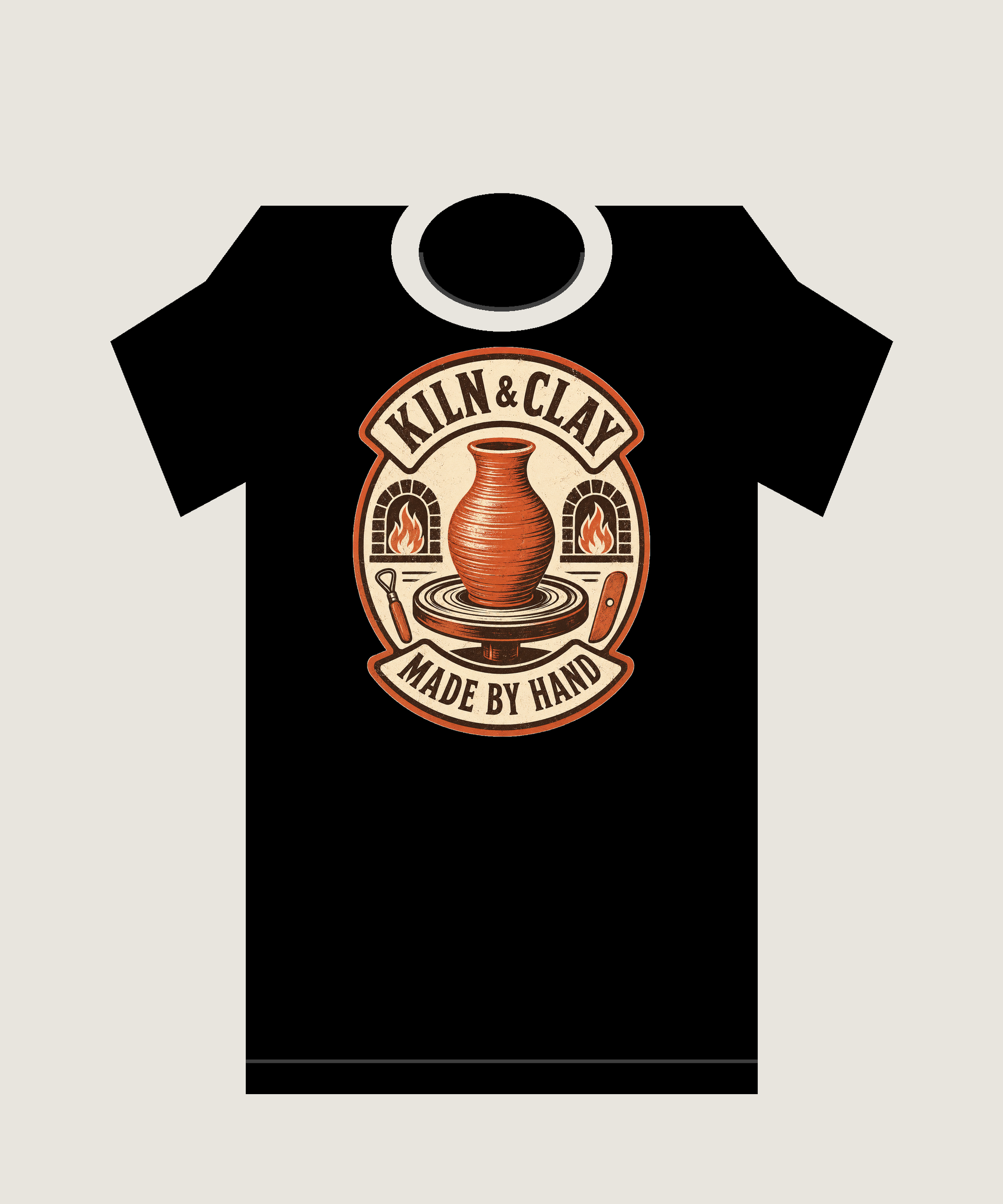 Kiln & Clay Society Vintage Pottery Graphic T-Shirt - POD-20260728-042_black_back_mockup