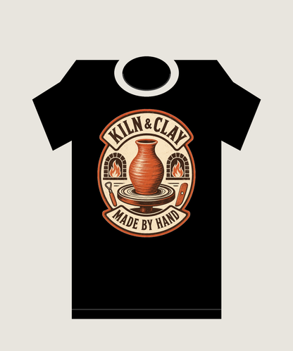 Kiln & Clay Society Vintage Pottery Graphic T-Shirt - POD-20260728-042_black_front_mockup