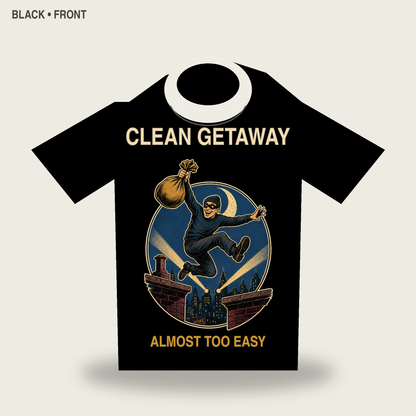 Clean Getaway Vintage Noir Burglar Graphic T-Shirt - POD-20260728-043_black_front_mockup