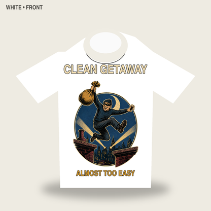Clean Getaway Vintage Noir Burglar Graphic T-Shirt - POD-20260728-043_white_front_mockup
