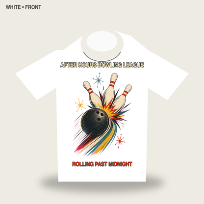 After Hours Bowling League Retro Graphic T-Shirt - POD-20260728-049_white_front_mockup