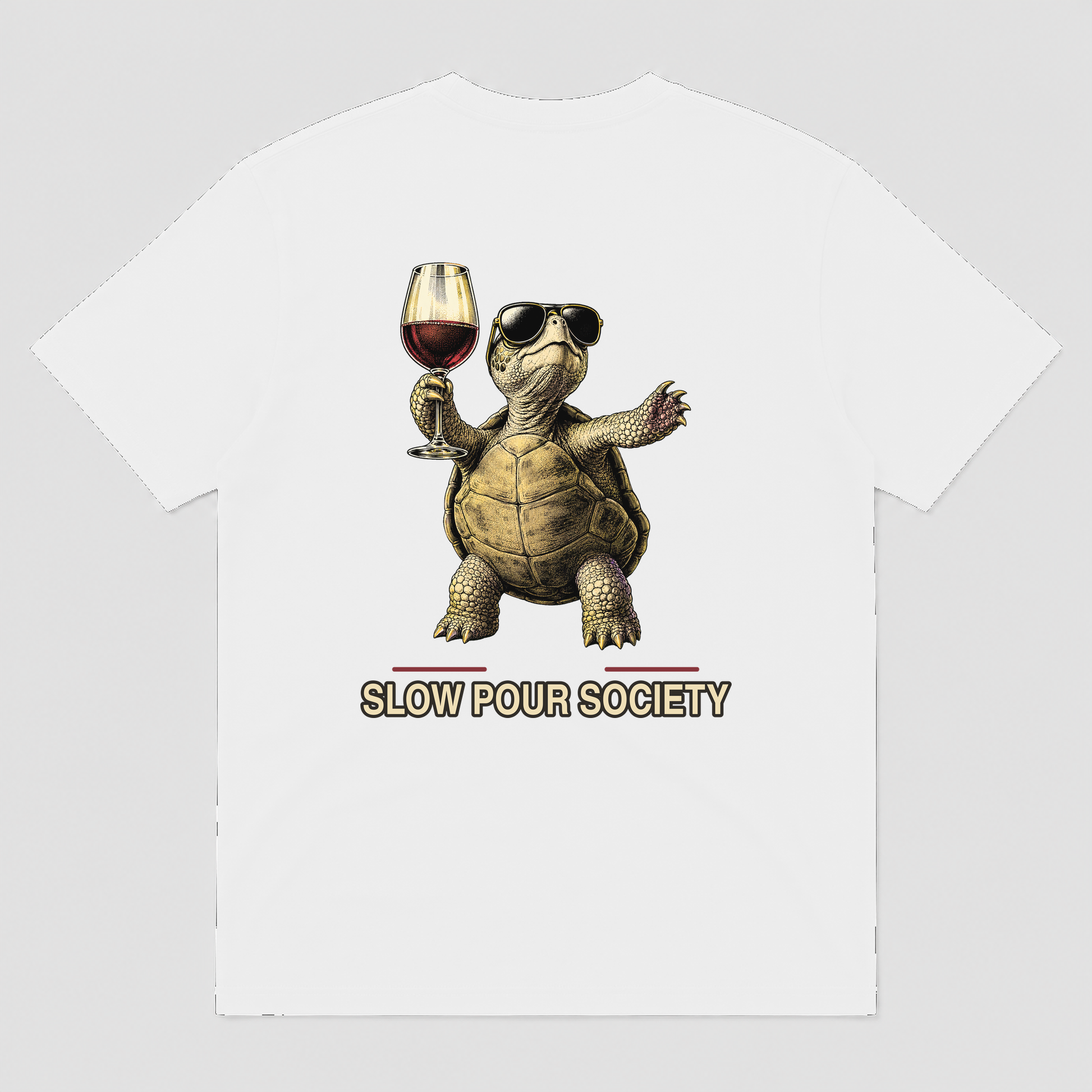 Slow Pour Society Tortoise Graphic T-Shirt - POD-20260728-055_white_back_mockup