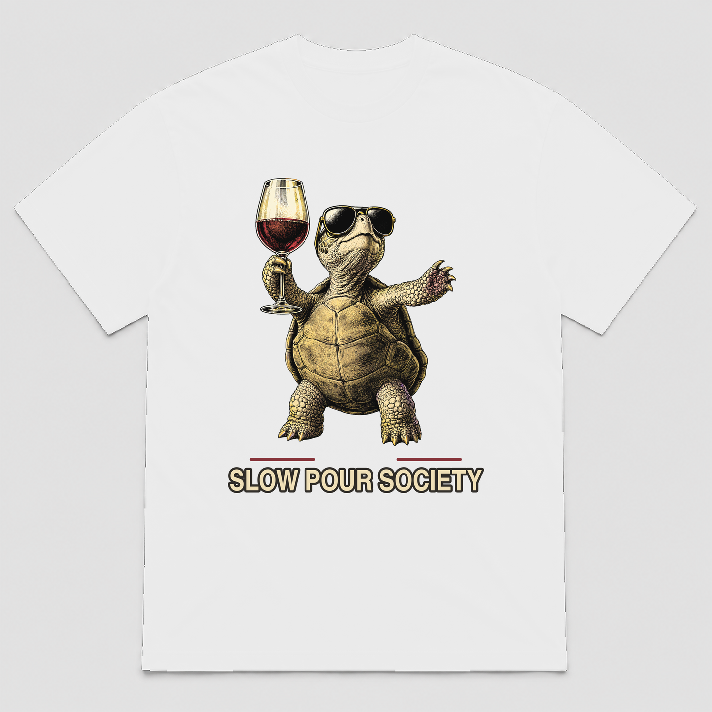 Slow Pour Society Tortoise Graphic T-Shirt - POD-20260728-055_white_front_mockup