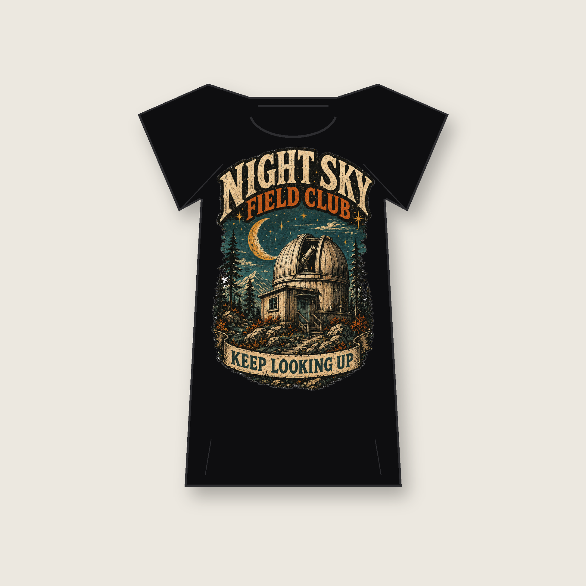 Night Sky Field Club Graphic T-Shirt - POD-20260728-056_black_back_mockup