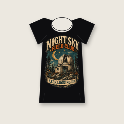 Night Sky Field Club Graphic T-Shirt - POD-20260728-056_black_front_mockup