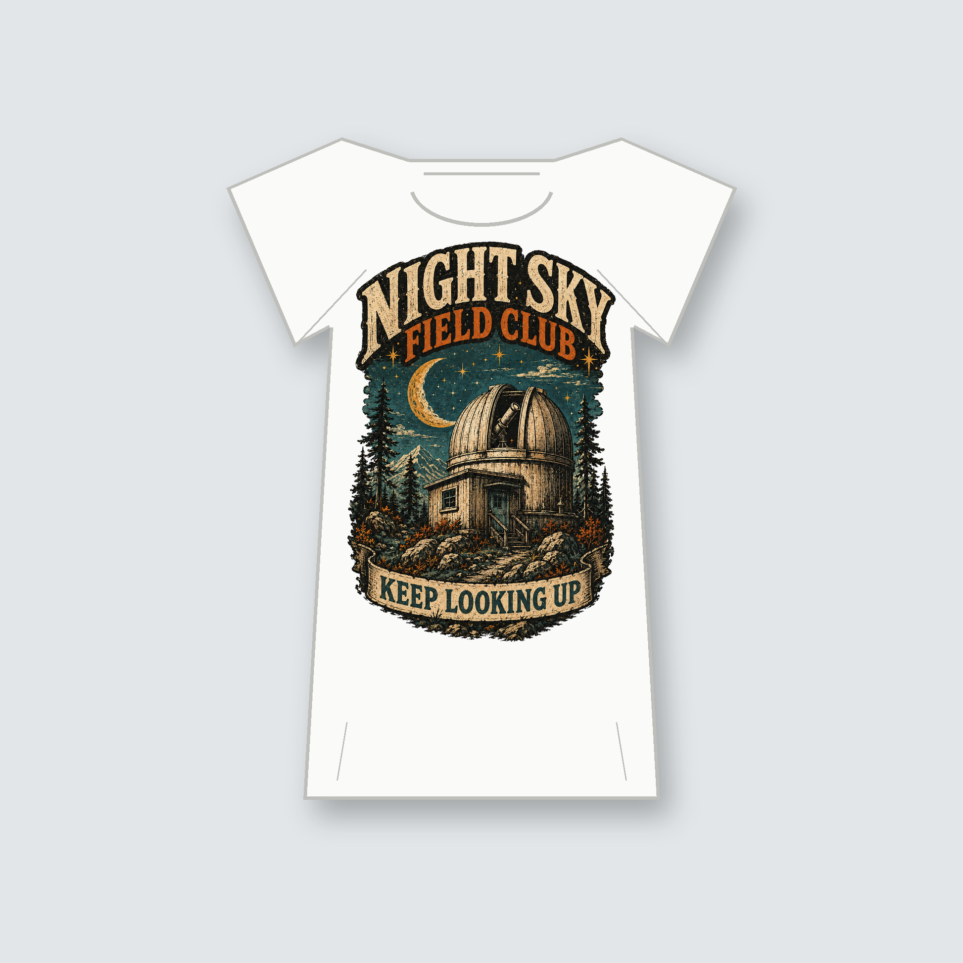 Night Sky Field Club Graphic T-Shirt - POD-20260728-056_white_back_mockup
