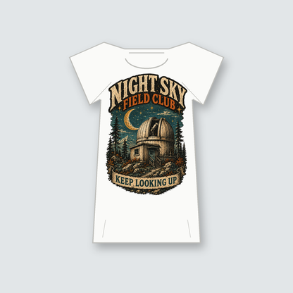 Night Sky Field Club Graphic T-Shirt - POD-20260728-056_white_back_mockup