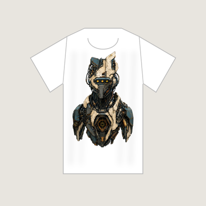 Amber Tracker Unit Original Industrial Sci-Fi Unisex Graphic T-Shirt - POD-20260728-069_white_back_mockup