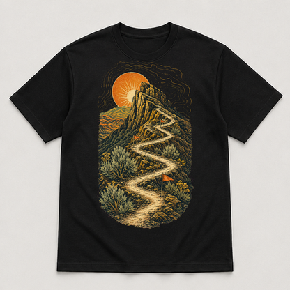Desert Switchback Survey Graphic T-Shirt - POD-20260728-077_black_front_mockup