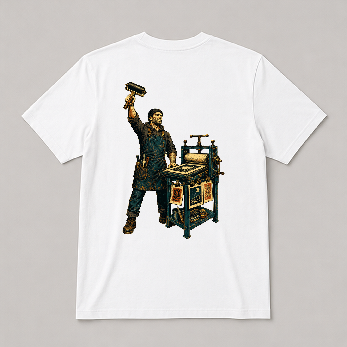 Night Press Signal Graphic T-Shirt - POD-20260728-078_white_back_mockup