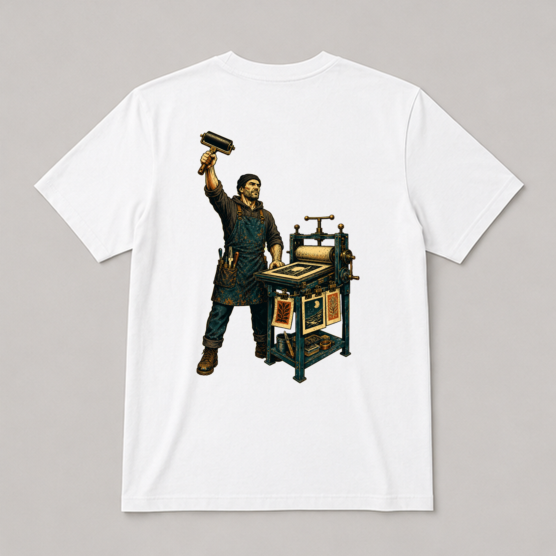 Night Press Signal Graphic T-Shirt - POD-20260728-078_white_back_mockup