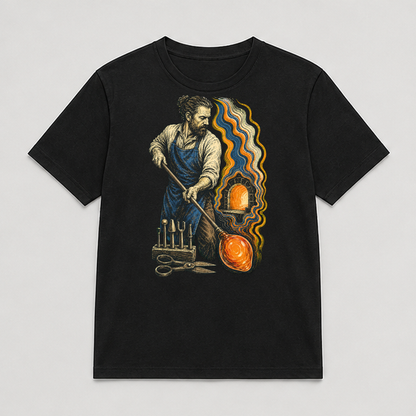 Glass Tide Workshop Graphic T-Shirt - POD-20260728-079_black_front_mockup