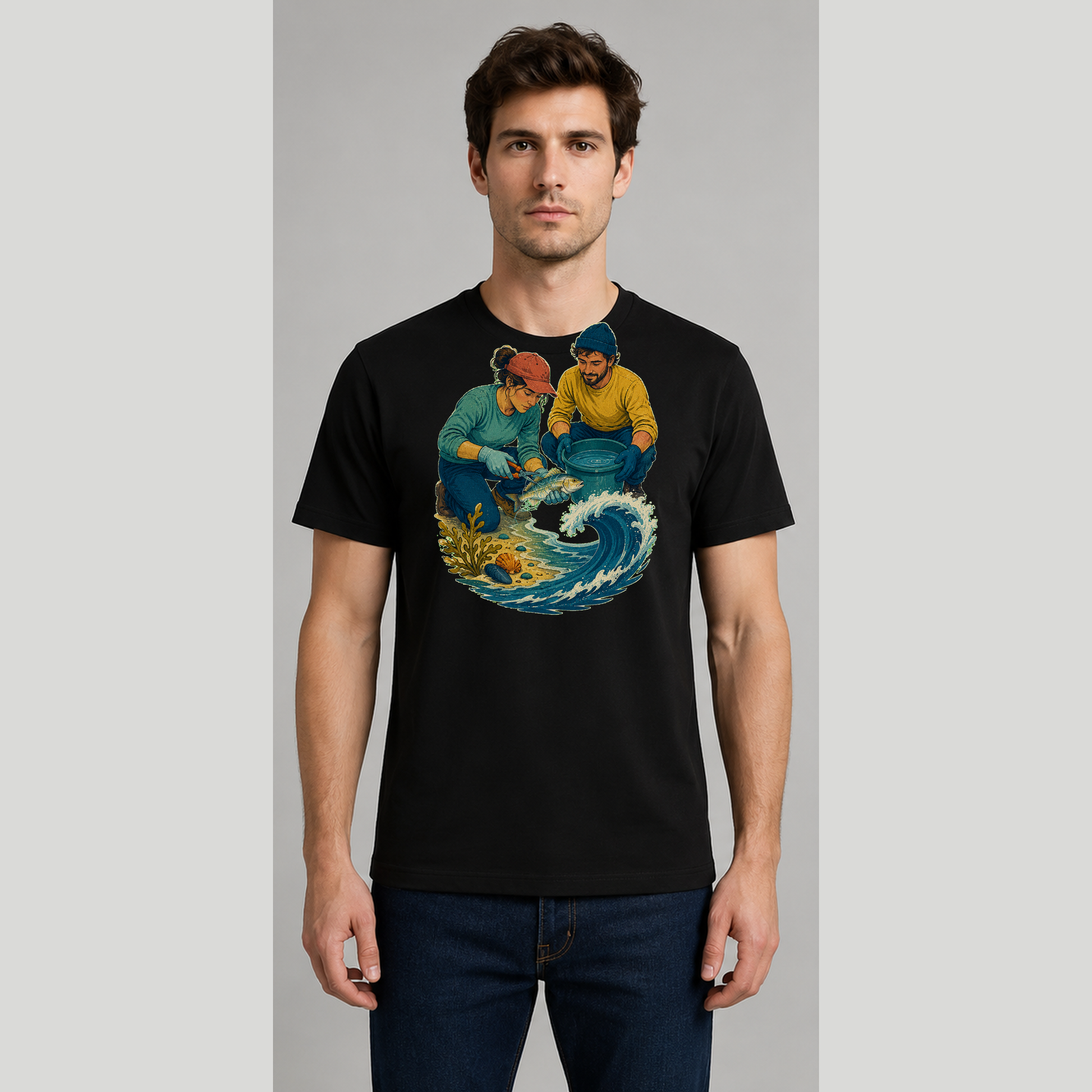 Line Out Tide In Black On Body