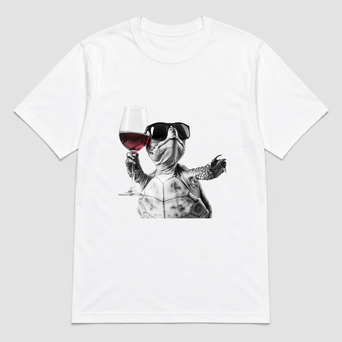 Wine Time Turtle White Front