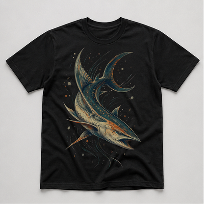 Abyssal Current Specimen Graphic T-Shirt - POD-20260804-076_black_front_mockup