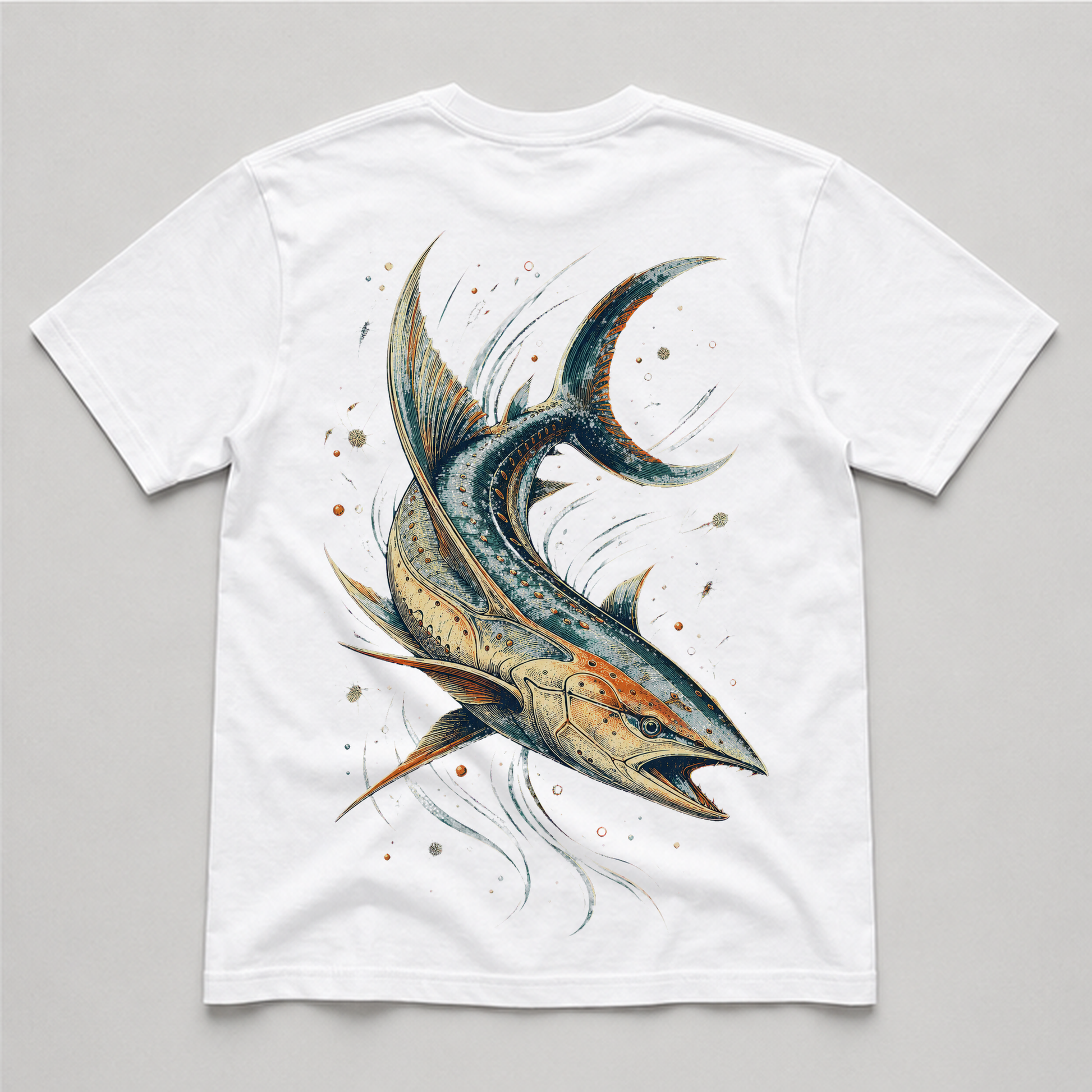 Abyssal Current Specimen Graphic T-Shirt - POD-20260804-076_white_back_mockup