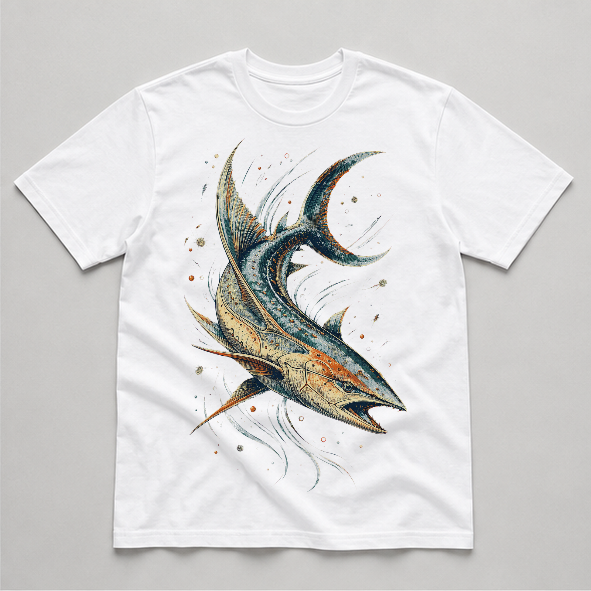 Abyssal Current Specimen Graphic T-Shirt - POD-20260804-076_white_front_mockup