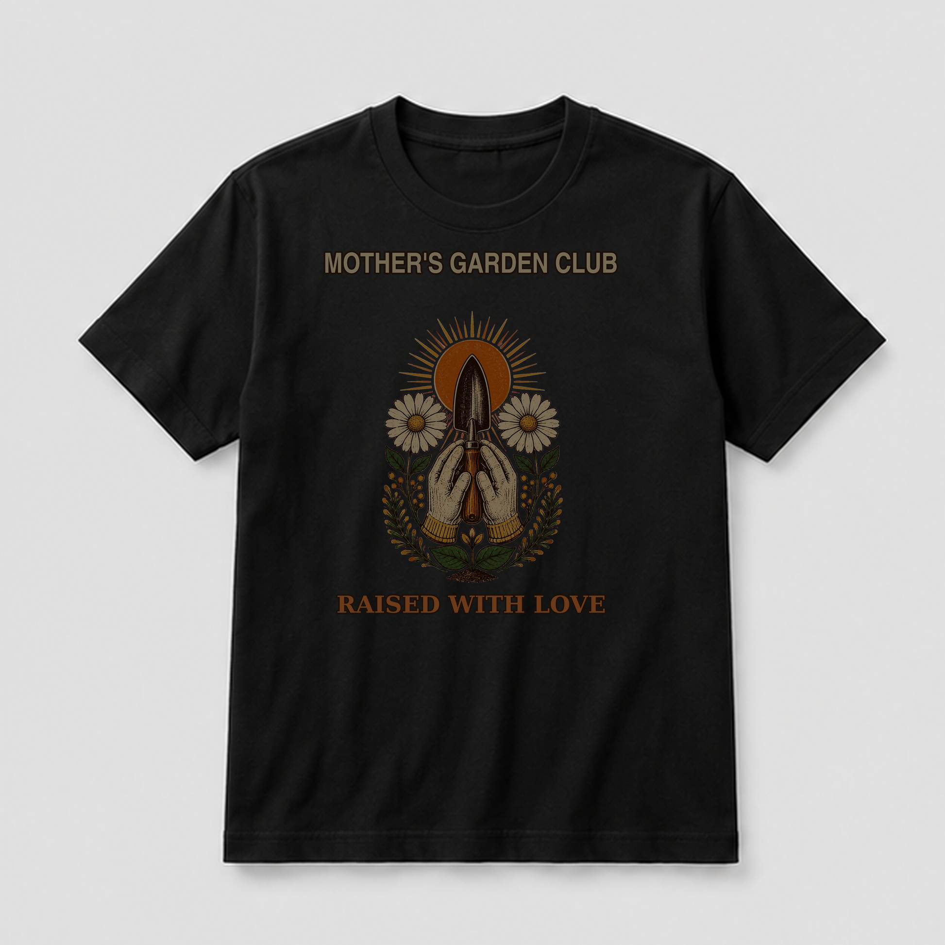 Mother's Garden Club Retro Graphic T-Shirt - POD-20260805-084_black_front_mockup