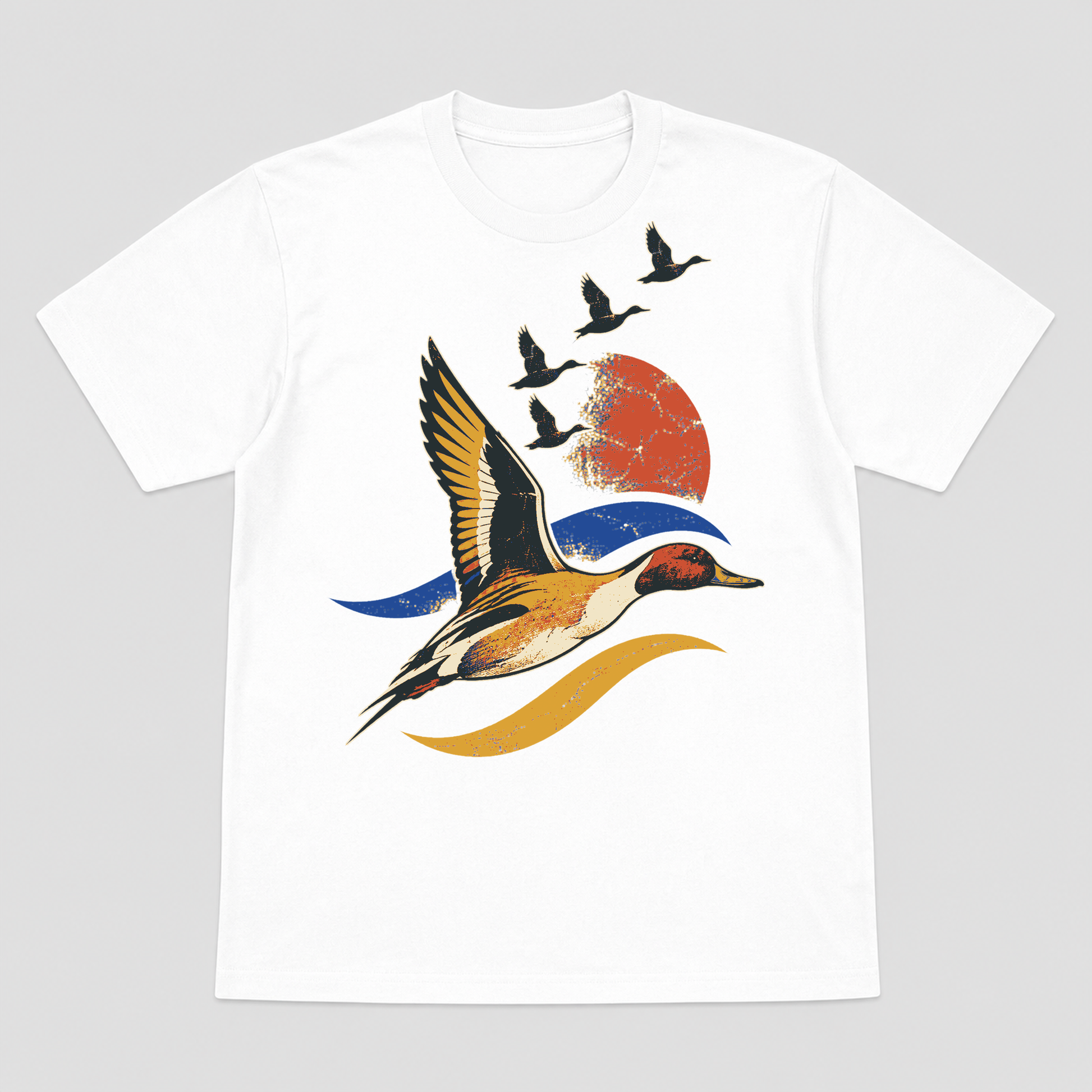 Autumn Flyway Pintail Graphic T-Shirt - POD-20260806-109_white_front_mockup