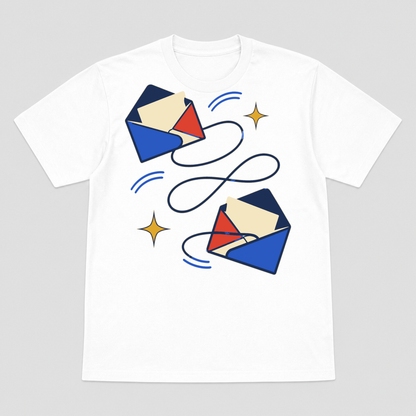 Longhand Relay Graphic T-Shirt - POD-20260806-113_white_front_mockup