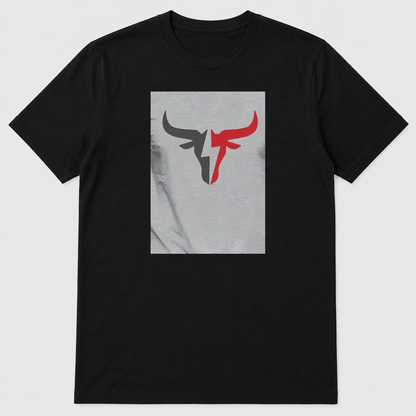 Black and Red Horn Mark Graphic T-Shirt - POD-20260807-119_black_front_mockup