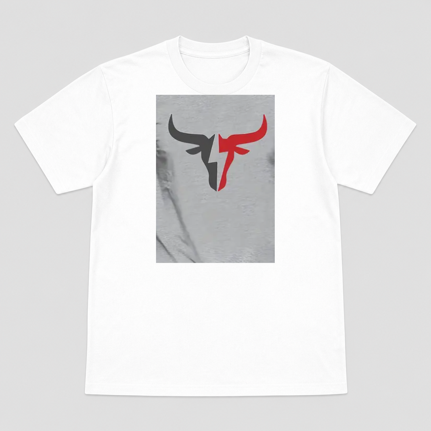 Black and Red Horn Mark Graphic T-Shirt - POD-20260807-119_white_front_mockup