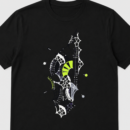 Openwork Axis Graphic T-Shirt - POD-20260807-121_black_front_closeup_mockup