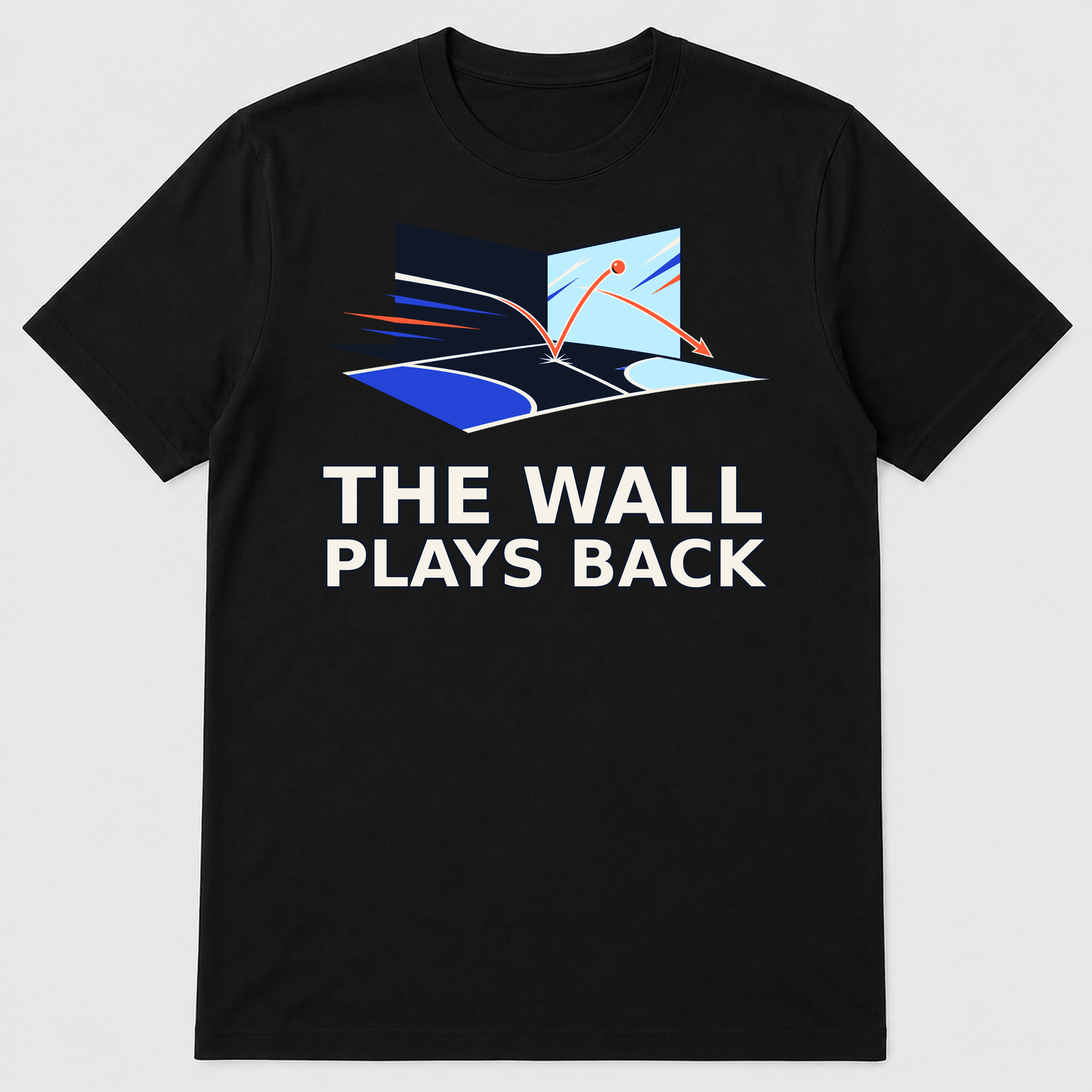 The Wall Plays Back Padel Graphic T-Shirt - POD-20260808-127_black_front_mockup