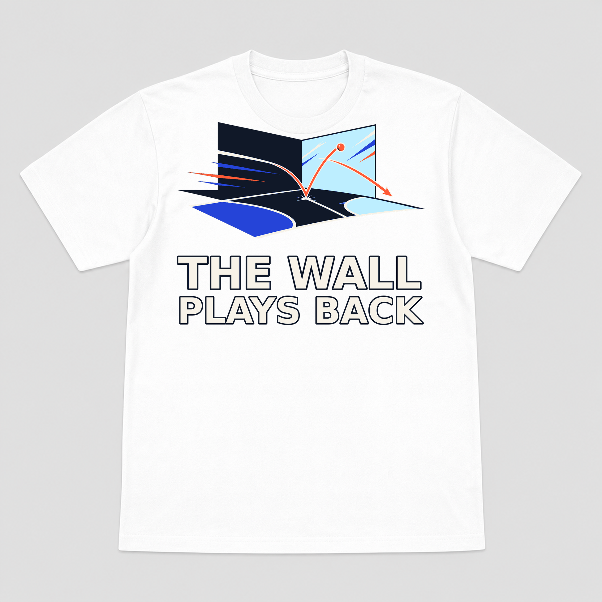 The Wall Plays Back Padel Graphic T-Shirt - POD-20260808-127_white_front_mockup