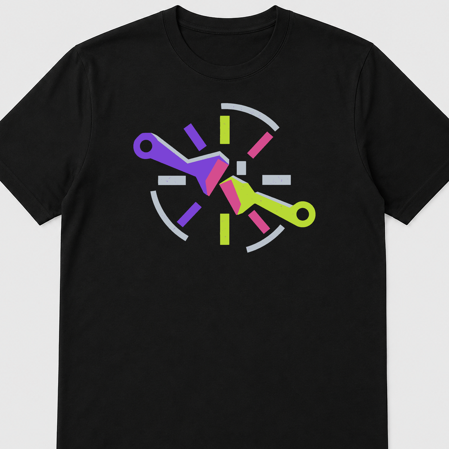 Escapement Pulse Exchange Horology Graphic T-Shirt - POD-20260811-146_black_front_closeup_mockup