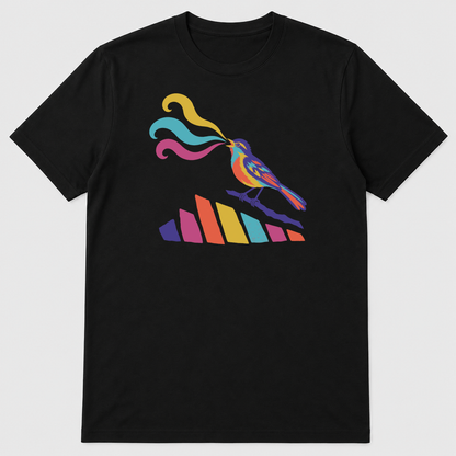 First Light Listening Map Birding Graphic T-Shirt - POD-20260811-147_black_front_mockup